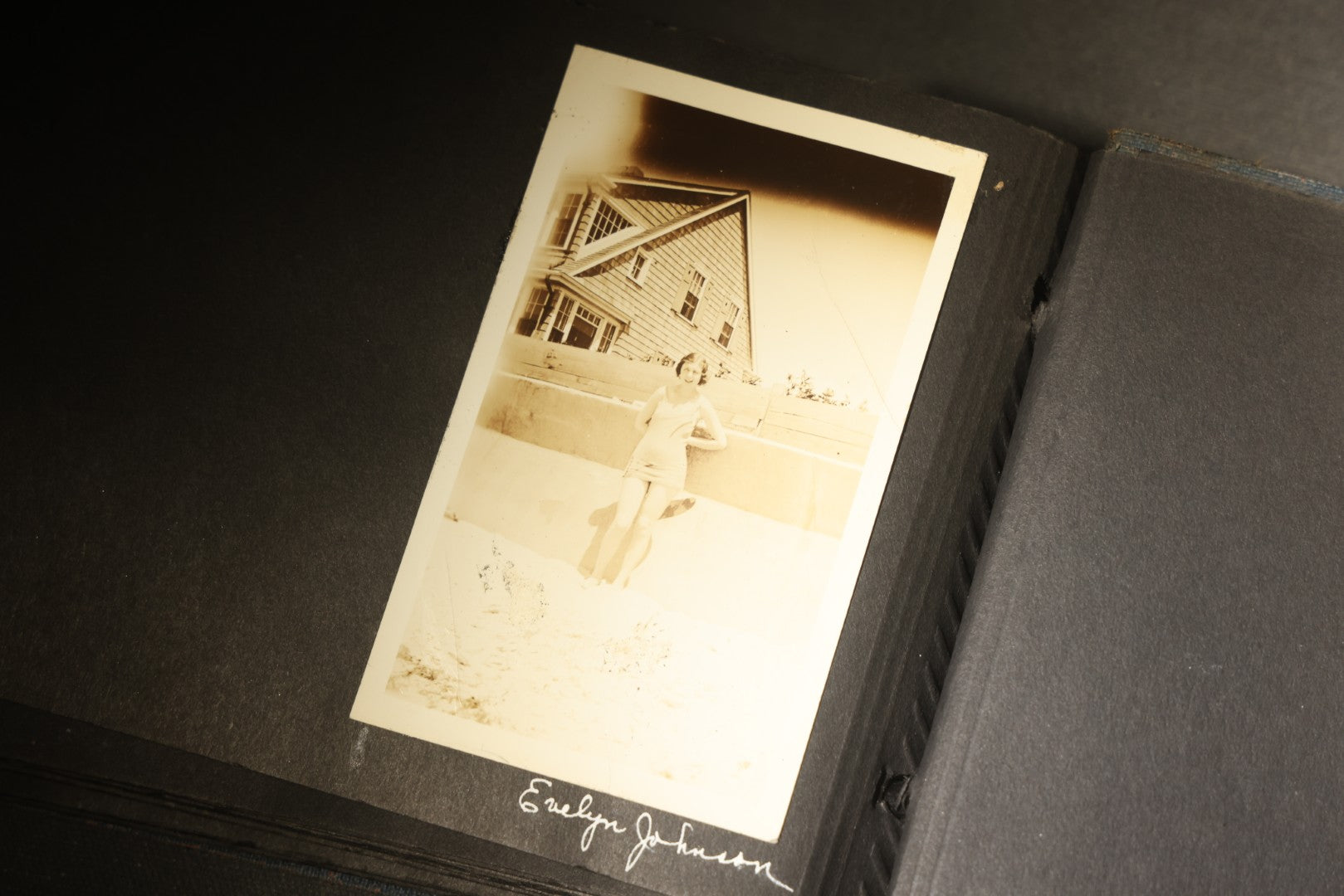 Vintage Snapshot Photo Album Containing 100+ Photographs, 1930-1934, including Onset Wharf, Massachusetts, Fishing, and Family Gatherings