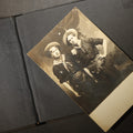 Lot 081 - Antique Snapshot Photo Album Containing 25+ Photographs, Circa 1910, Including Beach Scenes, R.P.P.C. of Two Young Men in Cowboy Attire, Sailboat, Swans, Castle Architecture, and Family Portraits