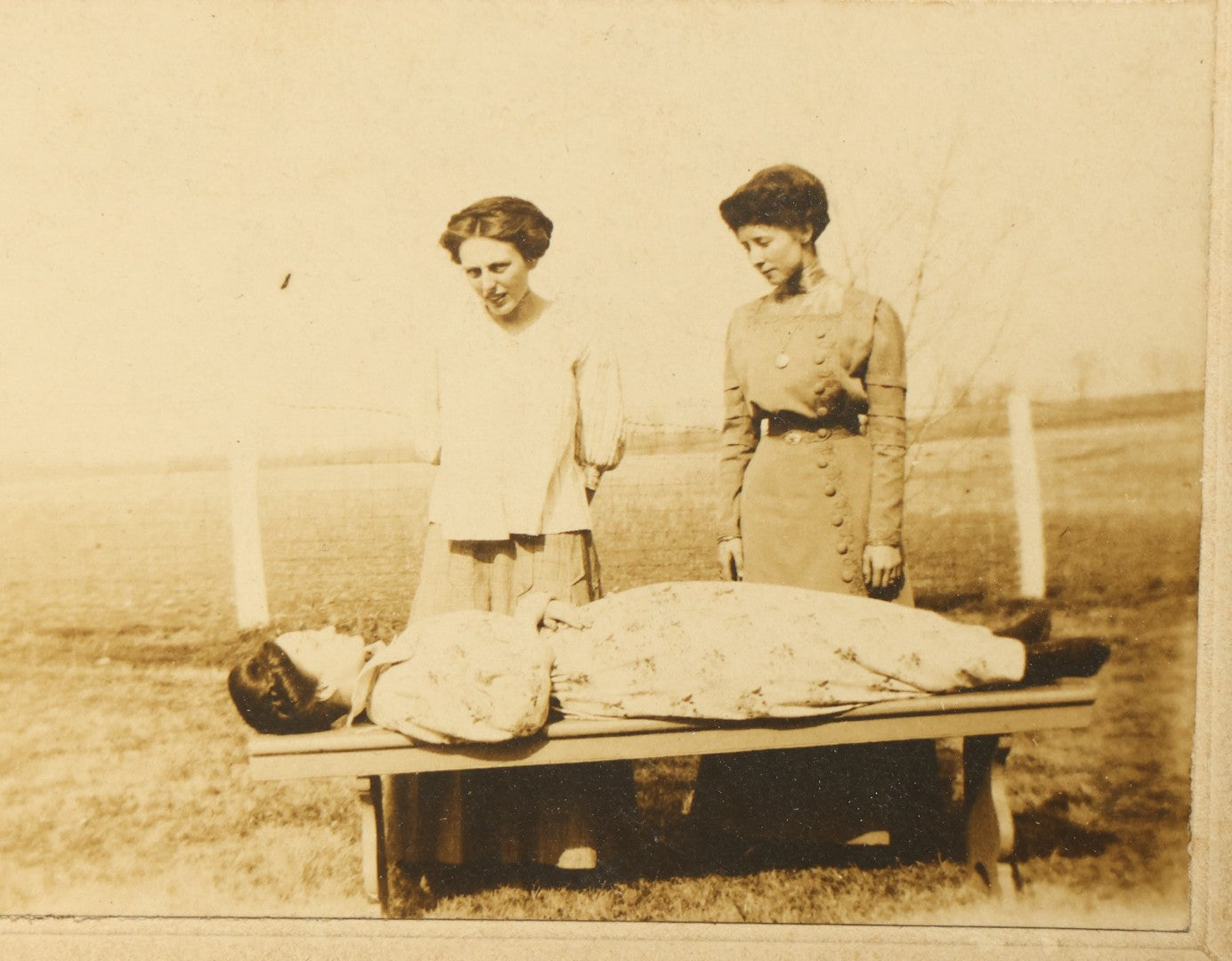Grouping of Five Antique Board-Mounted Photographs including Sunken Paddle Wheel Steamboat Inscribed "Sunk on Currier Rock 1903," German Christmas Pyramid, and Child with Taxidermy Bird by Nicholas, Bristol, New Hampshire