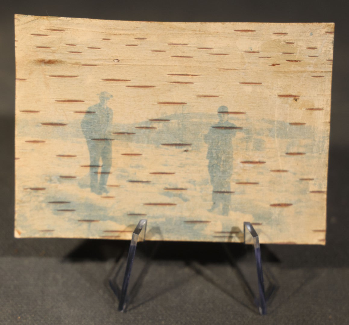 Grouping of 12 Antique Cyanotype Photographs including "Weirs Wreck" Train Derailment, Occupational Newspaper Deliveryman with "The Sun" Cart, Naval Warships, Cyanotype on Birch Bark, Man with Bicycle, and Photo Gallery Interior