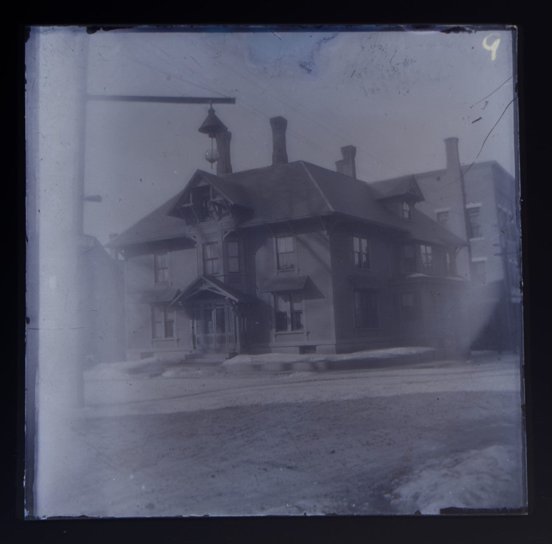 Grouping of 38 Antique Glass Plate Photographic Negatives including Interior and Exterior Views, Portraits, and Domestic Scenes
