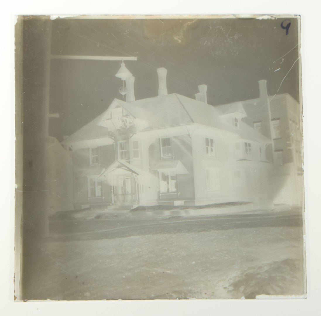 Grouping of 38 Antique Glass Plate Photographic Negatives including Interior and Exterior Views, Portraits, and Domestic Scenes