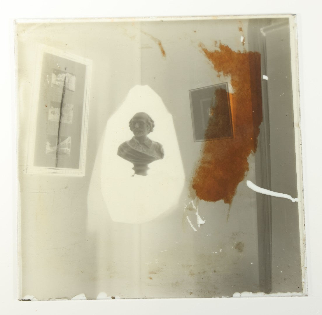 Grouping of 38 Antique Glass Plate Photographic Negatives including Interior and Exterior Views, Portraits, and Domestic Scenes