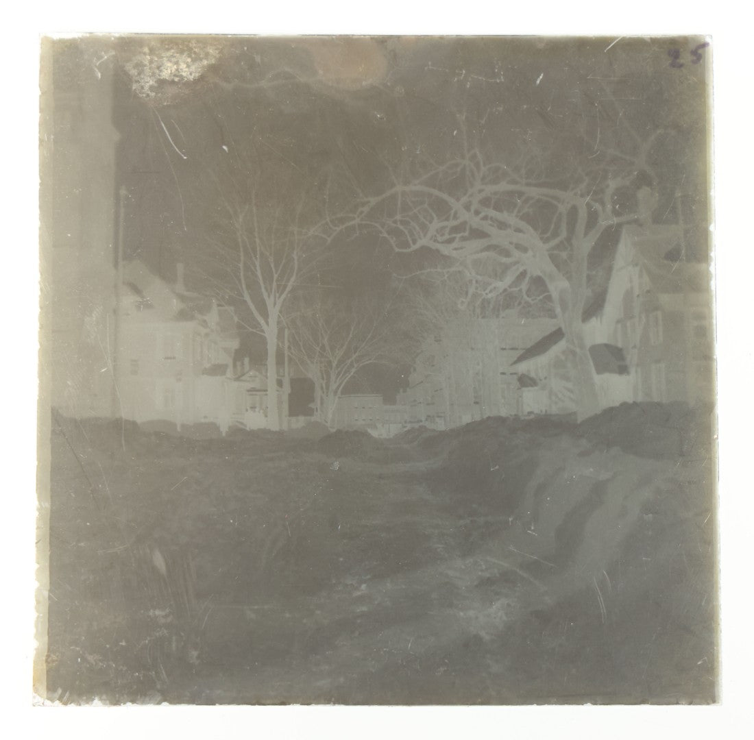Grouping of 38 Antique Glass Plate Photographic Negatives including Interior and Exterior Views, Portraits, and Domestic Scenes