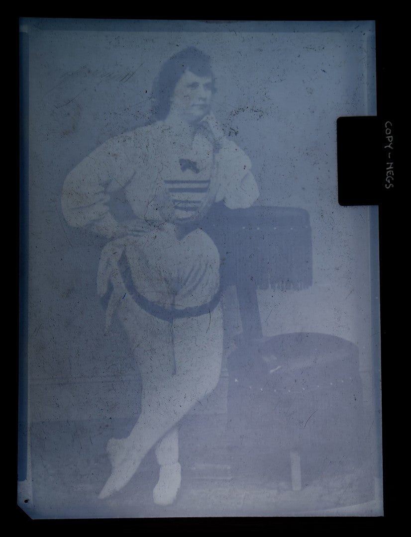 Grouping of Six Antique Celluloid Copy Negatives including Tom Thumb and Lavinia Warren, Boston Corbett, Laura Le Claire, Pauline Cushman, and Belle Boyd
