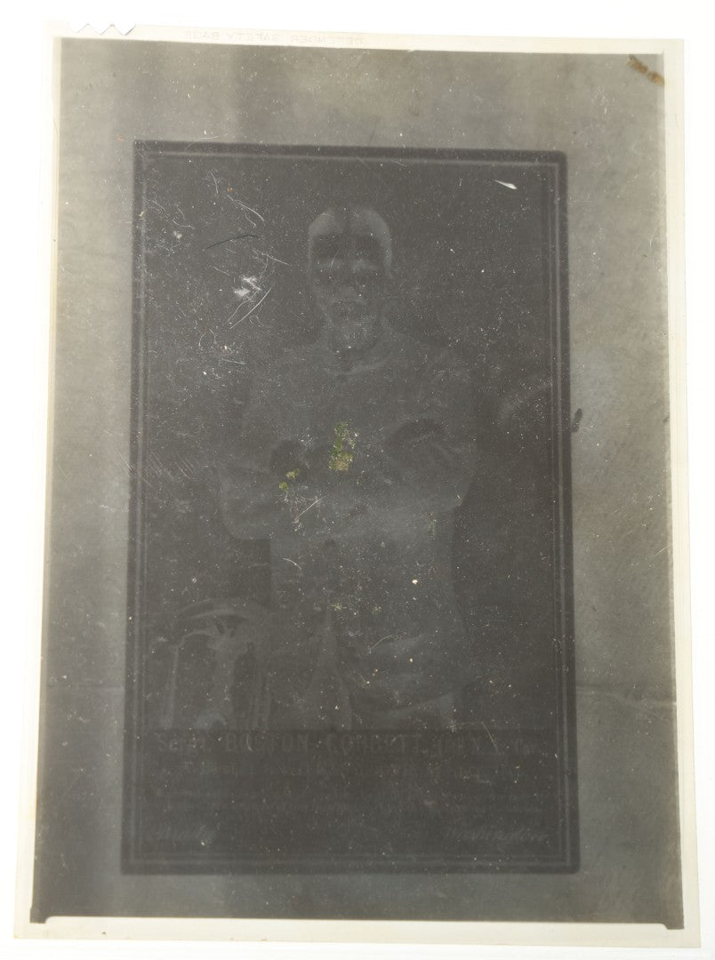 Grouping of Six Antique Celluloid Copy Negatives including Tom Thumb and Lavinia Warren, Boston Corbett, Laura Le Claire, Pauline Cushman, and Belle Boyd
