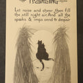Lot 120 - Antique Halloween Postcard with Black Cat, Jack-O-Lantern, Owls, Corn Shocks, and Full Moon, "Hallowe'en Greeting," Unused