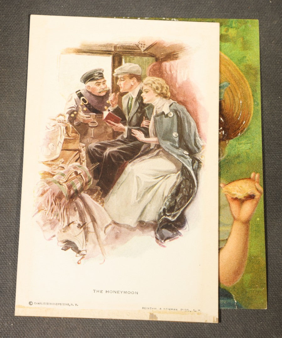 Grouping of approximately 15 Antique and Vintage Postcards including Girl with Dog, Romantic Couples, and Women's Portraits