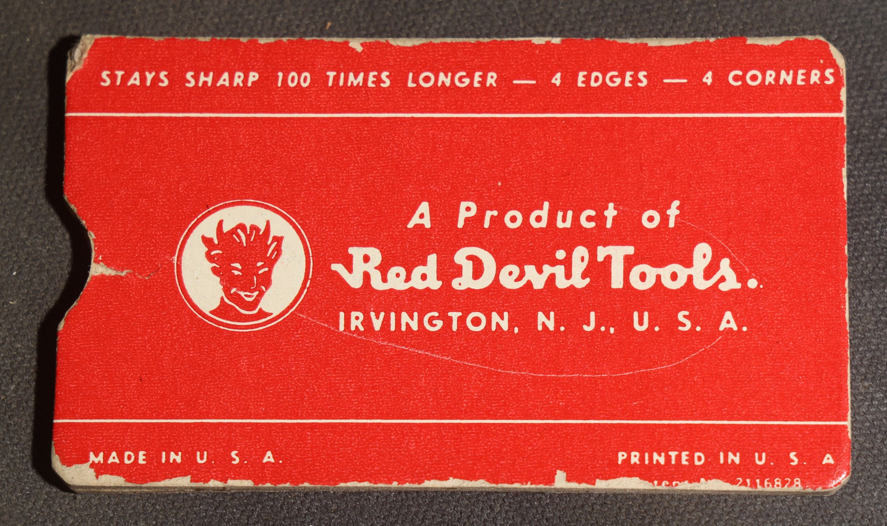 Grouping of Six Vintage Advertising Ephemera Pieces including Four Cook's All Meat Hickory-Smoked Franks Hats, Cafes Popeye Bag, and Red Devil Carboloy Blade Package