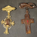 Lot 136 - Grouping of Four Antique Knights Templar Medals Including Woonsocket Washington Pilgrimage Commandery No. 23, Chelsea Palestine Commandery 25th Triennial Boston, St. John's Commandery K.T. Bangor, and Washington Commandery No. 4 K.T. Newport, RI