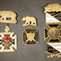 Lot 137 - Trio of Antique Knights Templar Medals with Bear Motifs Including El Dorado Commandery No. 4 K.T. Placerville, California, 1883 San Francisco Triennial Conclave, and Tancred Commandery No. 25 Moberly, Missouri