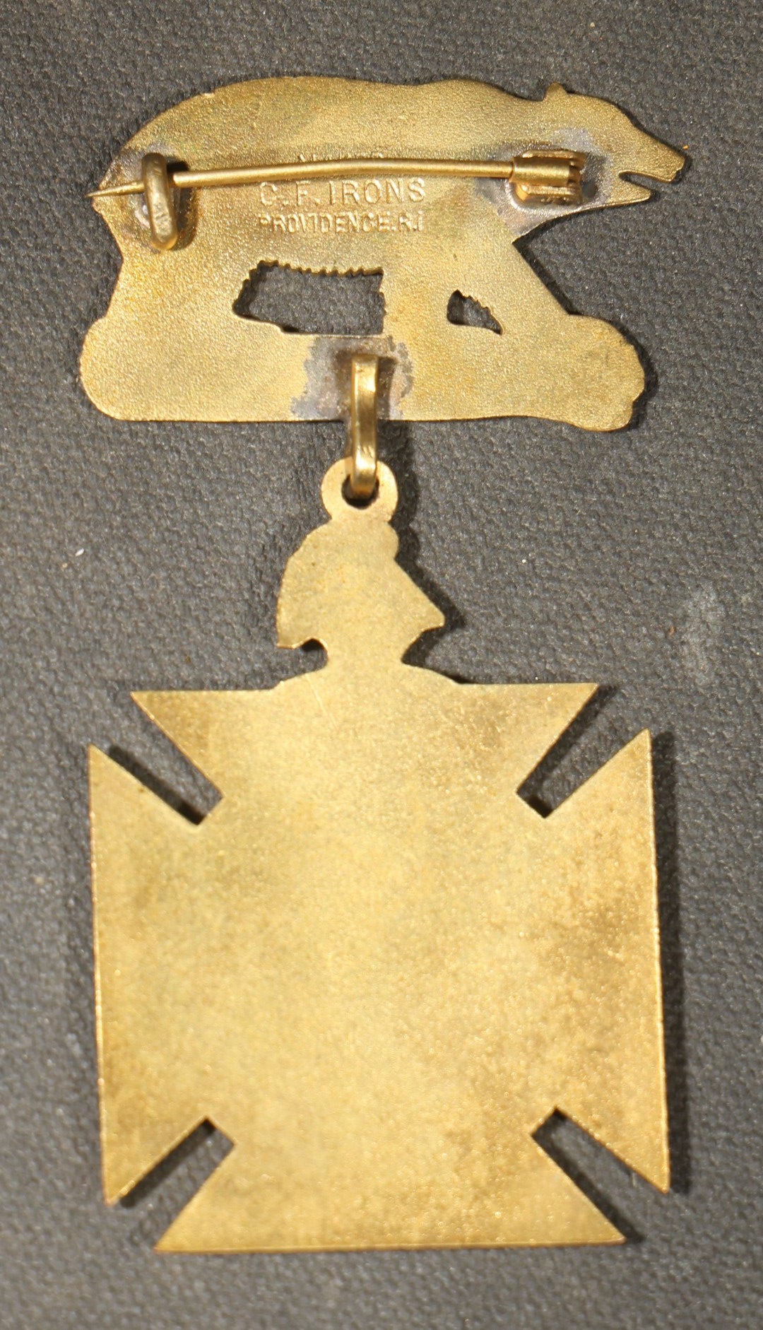 Trio of Antique Knights Templar Medals with Bear Motifs including El Dorado Commandery No. 4 K.T. Placerville, California, 1883 San Francisco Triennial Conclave, and Tancred Commandery No. 25 Moberly, Missouri