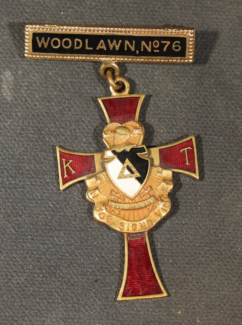 Grouping of Four Antique Knights Templar Medals Including Wm. Parkman Commandery Boston, Saint Paul Commandery Dover, New Hampshire 26th Triennial Conclave 1895, Monroe Commandery No. 12 Rochester, New Hampshire, and Woodlawn No. 76