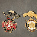 Lot 141 - Grouping of Four Antique Knights Templar Enameled Badges and Medals Including Belvidere No. 2, Joseph Warren Commandery No. 26 Boston 35th Triennial Conclave 1922, and Hugh De Payens Commandery Melrose, Massachusetts