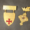 Lot 143 - Grouping of Four Antique Knights Templar Medals and Badges Including Wheeling No. 1 Commandery K.T., West Virginia, Olivet No. 36 Commandery K.T., Lynn, Massachusetts, and Sovereign Great Priory of Canada, St. John, New Brunswick, 1901