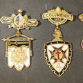 Lot 144 - Grouping of Five Antique Knights Templar Enameled Badges Including Joseph Warren Commandery Boston 1919, Palestine Commandery Trenton, Columbian Commandery Norwich 1853, 23rd Triennial Conclave St. Louis 1886, and St. Johns No. 1 Providence, RI