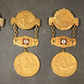 Lot 145 - Grouping of Six Antique Knights Templar Medals Including Trinity Commandery Manchester, New Hampshire, St. John's Day 1915 Providence, Rhode Island, Washington Commandery Boston 1897, and Grand Commandery Massachusetts and Rhode Island 1920