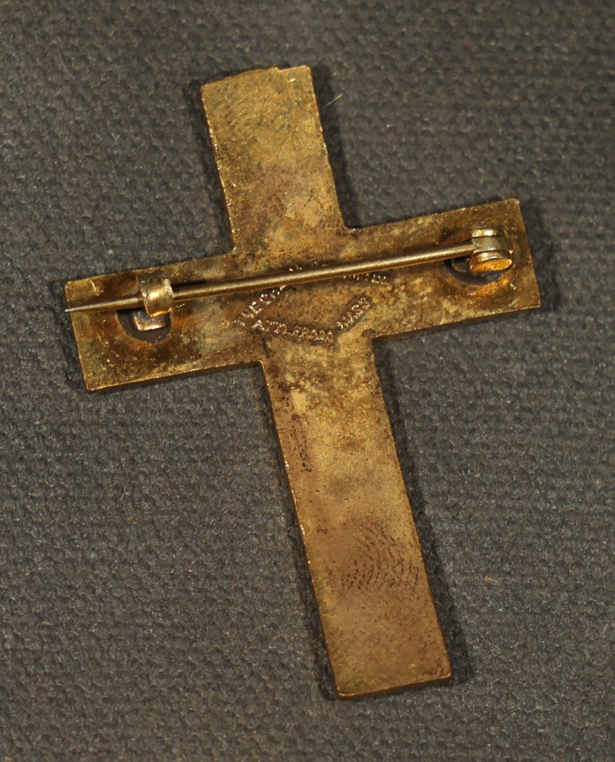 Grouping of Eight Antique Knights Templar Pins and Badges Including Joseph Warren Commandery K.T. Boston, Olivet Commandery K.T. Lynn, Worcester County Commandery K.T., Mt. Calvary Commandery Omaha, Nebraska, and St. Johns No. 1 Providence, RI