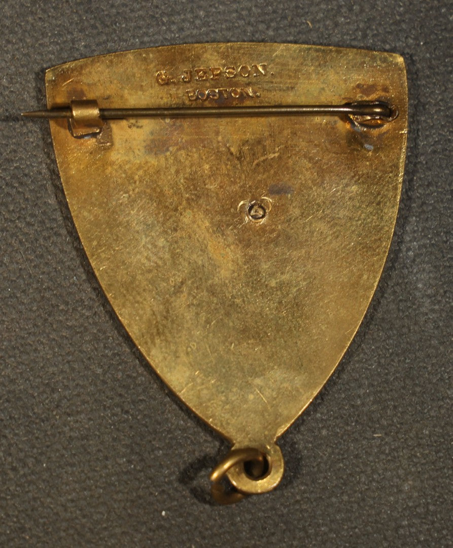 Grouping of Eight Antique Knights Templar Pins and Badges Including Joseph Warren Commandery K.T. Boston, Olivet Commandery K.T. Lynn, Worcester County Commandery K.T., Mt. Calvary Commandery Omaha, Nebraska, and St. Johns No. 1 Providence, RI