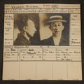Lot 160 - Antique Real-Photo Police Mugshot and Arrest Card for Richard Vaughn, Yeggman, Criminal Specialty Safe Blowing, Arrested for Burglary, Newark, New Jersey, Circa 1900s