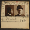 Lot 162 - Antique Real-Photo Police Mugshot and Arrest Card for Harold Sloan, Pickpocket and Con Man, Multiple Aliases, San Francisco, California Police Department, 1914