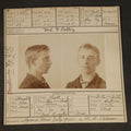 Lot 163 - Antique Real-Photo Police Mugshot and Arrest Card for Fred. F. Sellig, Arrested for Larceny, Massachusetts Reformatory, Concord, Massachusetts, 1890