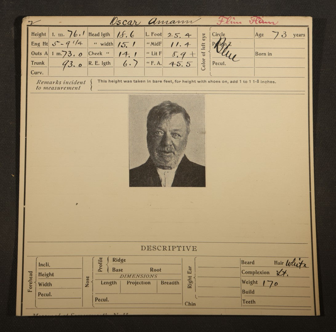 Grouping of Seven Antique Police Mugshot and Arrest Cards with Photographs including Edward Mullen of Massachusetts State Prison, John Murphy "Yegg" Safe Blower, and Arthur Williams