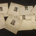 Lot 171 - Grouping of Eight Antique Police Mugshot and Arrest Cards with Printed Photographs Including Oliver Harrington, San Francisco, Henry Lane, Indianapolis, Ruby Oback, Detroit, and Samuel Kauffman, Newark