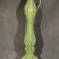 Lot 173 - Vintage Green-Painted Cast Metal Decorative Ladle Wall Hanger with Shell-Form Bowl and Art Nouveau Scrollwork, 17" H