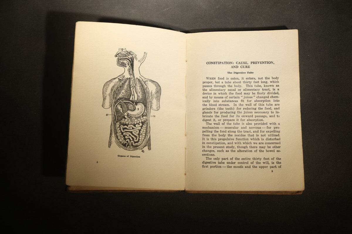 "Constipation: Cause, Prevention, and Cure" Antique Medical Book by George H. Heald, M.D., Published by Review and Herald Publishing Assn., Washington, D.C., 1921