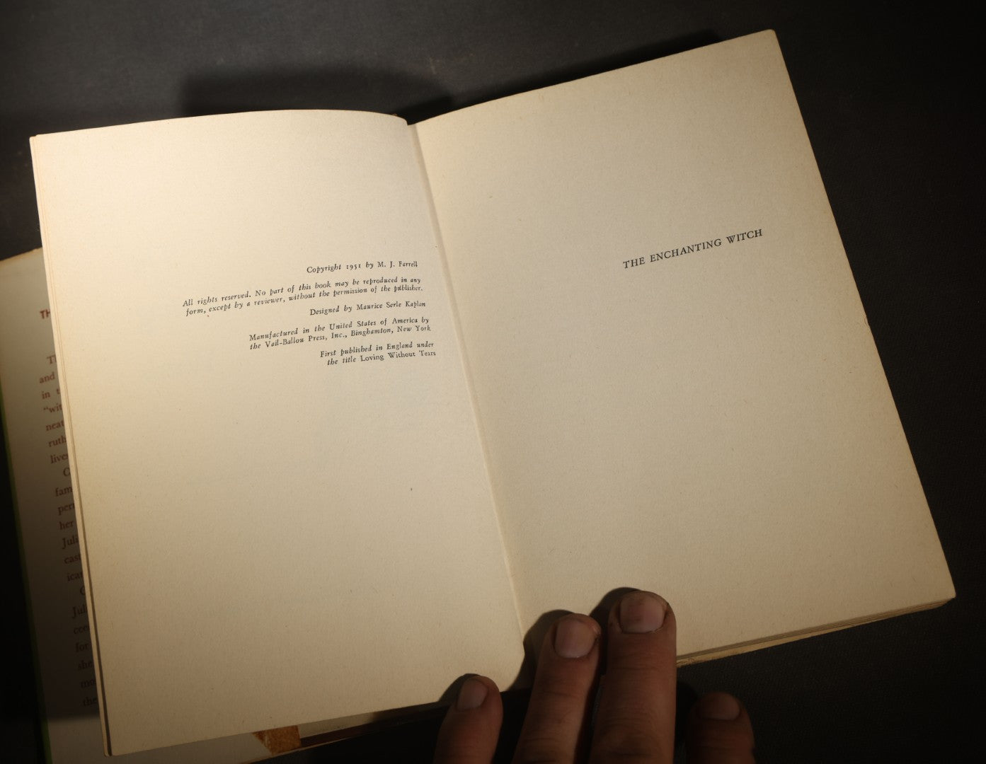 Trio of Antique and Vintage Books including "Myths of Greece and Rome" by H. A. Guerber, 1893, "The Enchanting Witch" by M. J. Farrell, 1951, and "5,000 Most-Used Shorthand Forms"
