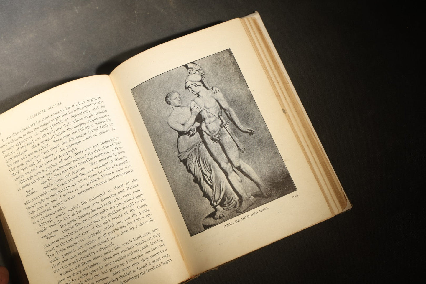 Trio of Antique and Vintage Books including "Myths of Greece and Rome" by H. A. Guerber, 1893, "The Enchanting Witch" by M. J. Farrell, 1951, and "5,000 Most-Used Shorthand Forms"