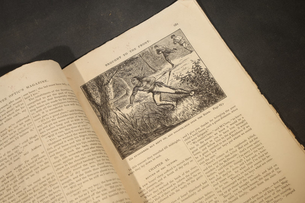Antique "Oliver Optic's Magazine: Our Boys and Girls" Vol. XVIII, No. 266, September 1875, Baseball Cover Illustration, Published by Lee & Shepard, Boston, Massachusetts