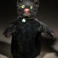 Lot 011 - Vintage Steiff "Tom Cat" Black Cat Hand Puppet with Ear Button, Germany, Circa 1950s-1970s, 9-1/4" H