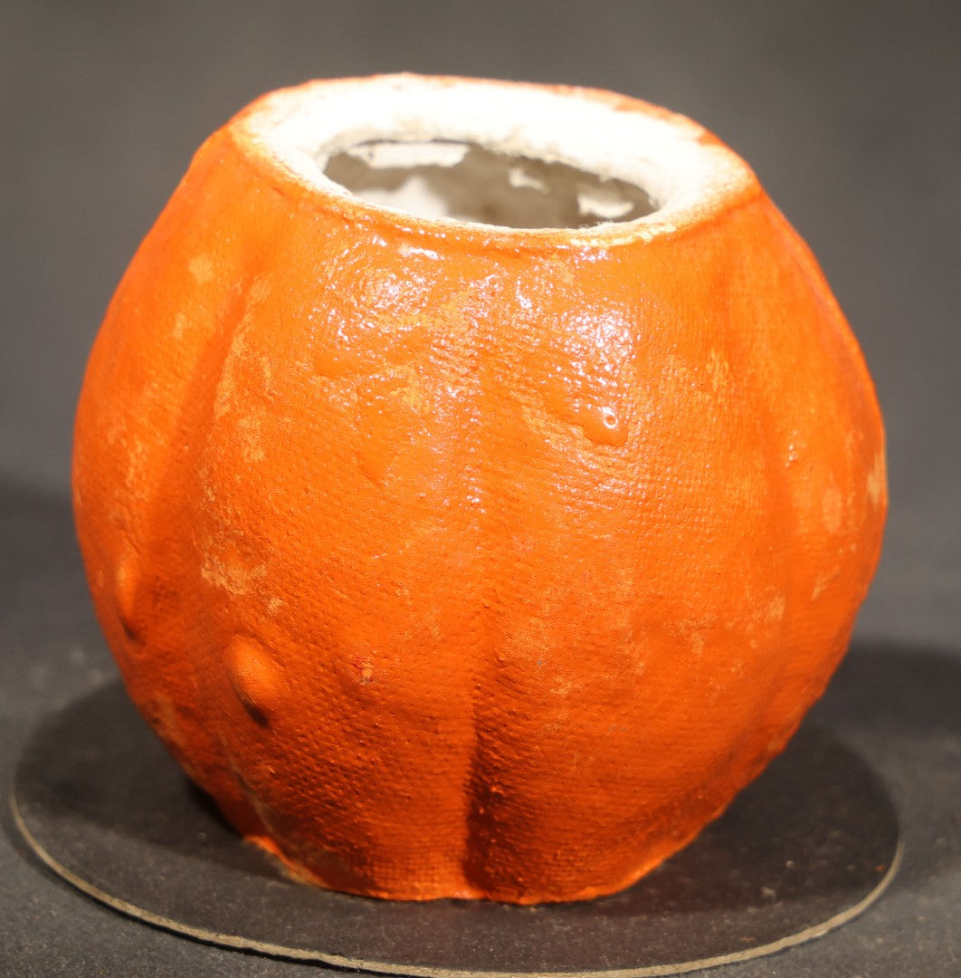 Pair of Vintage Papier Mache / Paper Pulp Halloween Jack-O-Lantern Pumpkin Nut Cups, One Manufactured by Master Craft (Kopper's), Kearny, New Jersey