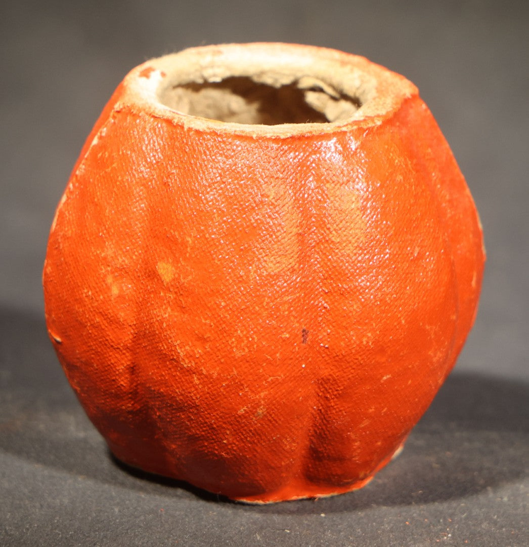 Pair of Vintage Papier Mache / Paper Pulp Halloween Jack-O-Lantern Pumpkin Nut Cups, One Manufactured by Master Craft (Kopper's), Kearny, New Jersey