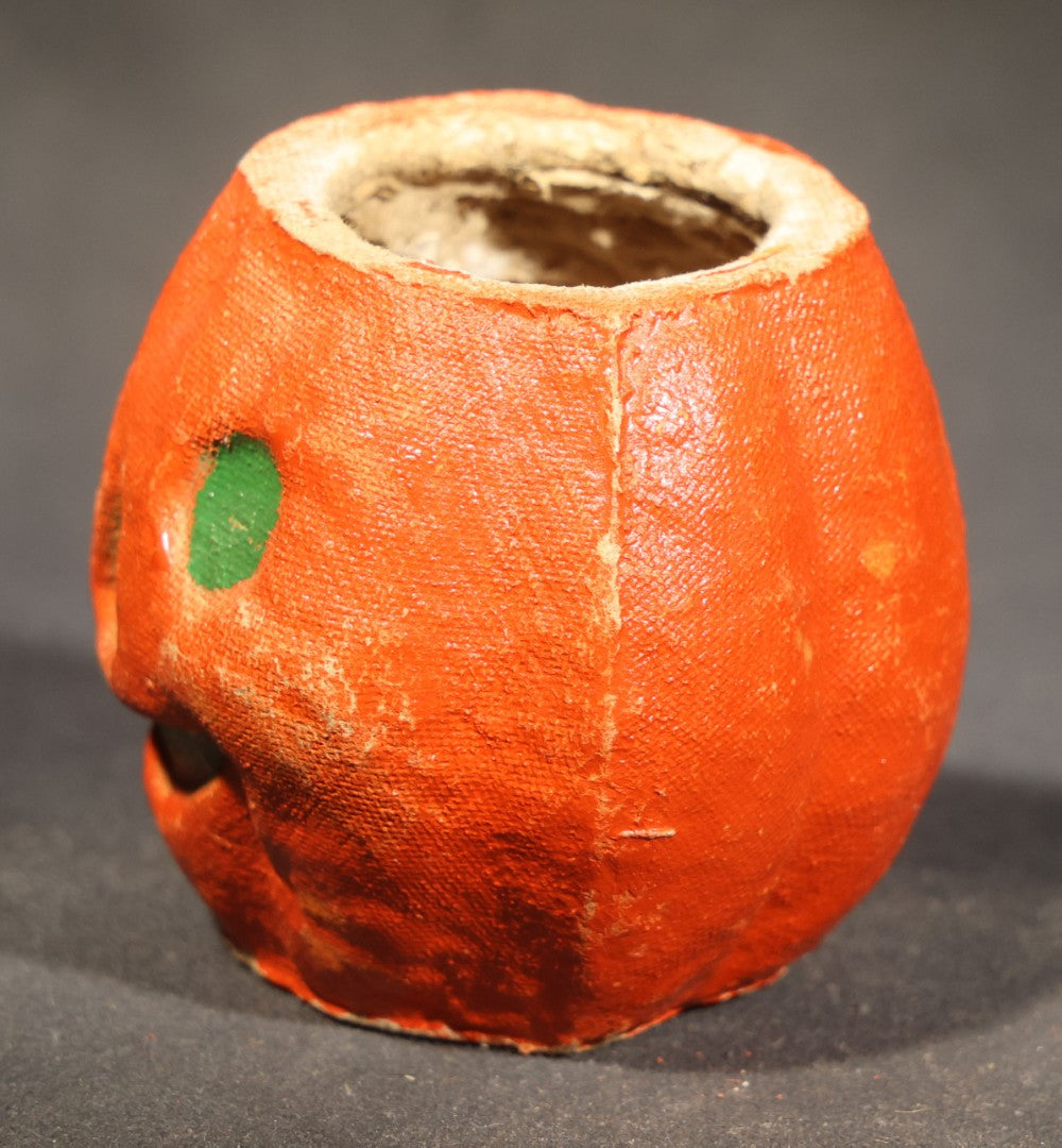Pair of Vintage Papier Mache / Paper Pulp Halloween Jack-O-Lantern Pumpkin Nut Cups, One Manufactured by Master Craft (Kopper's), Kearny, New Jersey