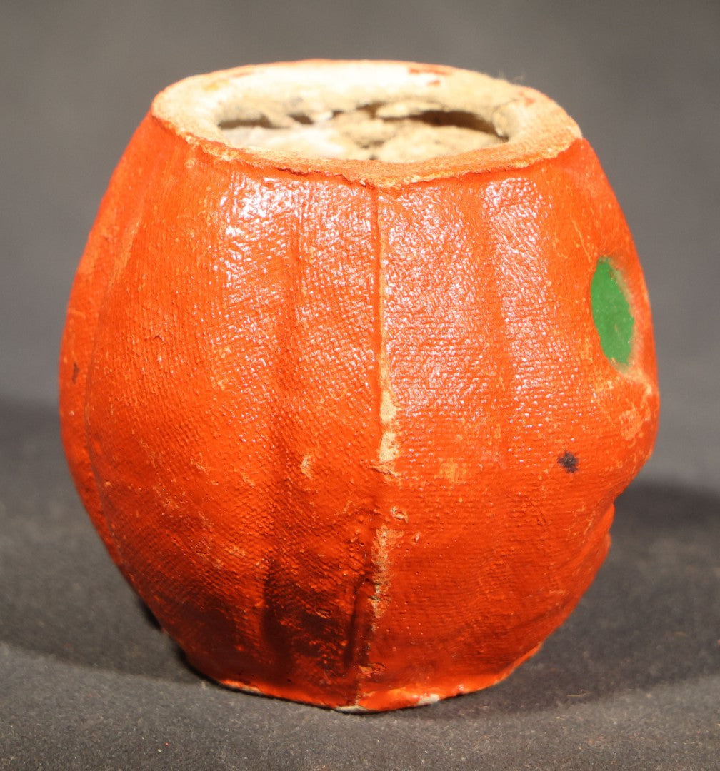 Pair of Vintage Papier Mache / Paper Pulp Halloween Jack-O-Lantern Pumpkin Nut Cups, One Manufactured by Master Craft (Kopper's), Kearny, New Jersey