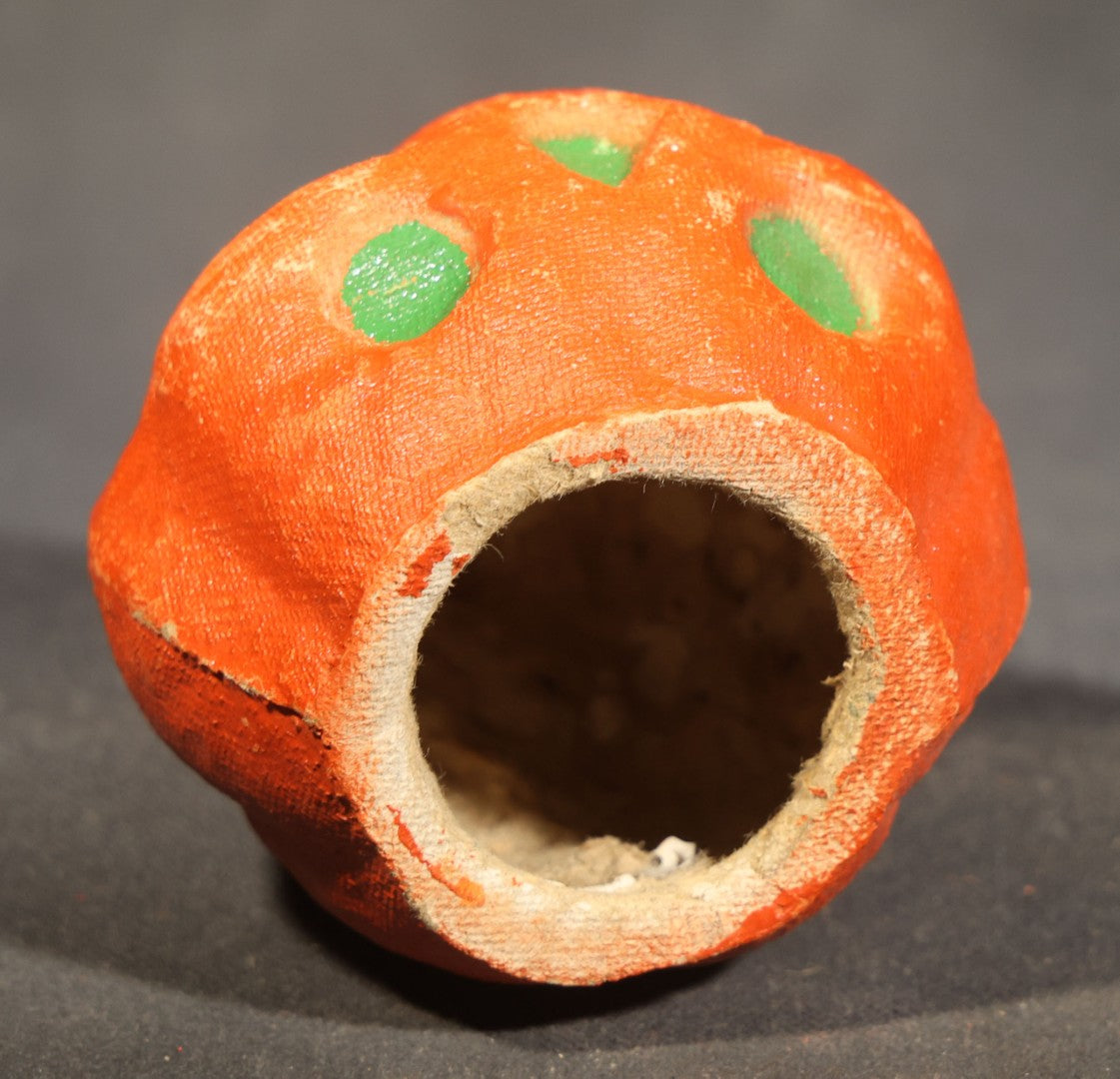 Pair of Vintage Papier Mache / Paper Pulp Halloween Jack-O-Lantern Pumpkin Nut Cups, One Manufactured by Master Craft (Kopper's), Kearny, New Jersey