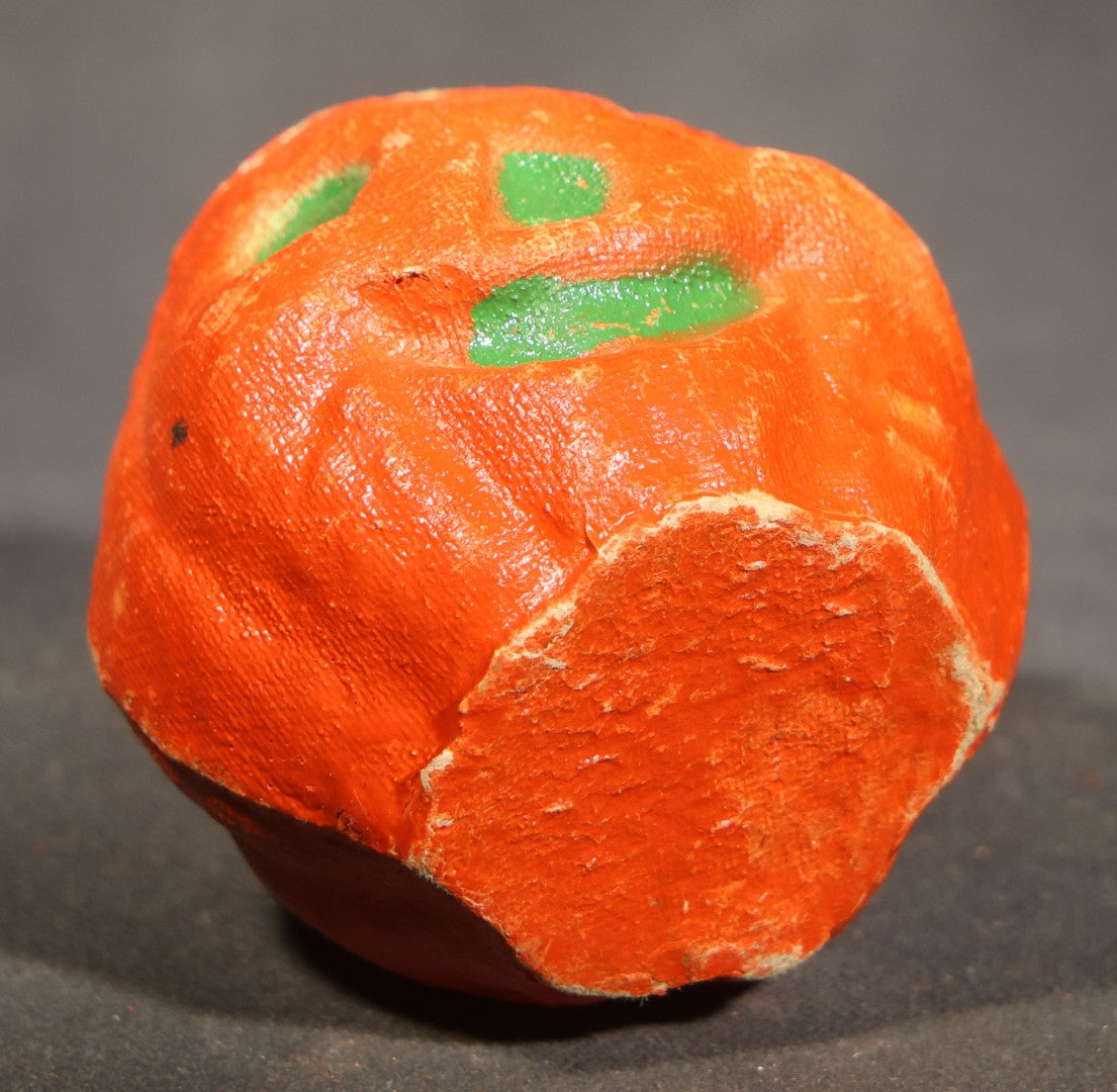 Pair of Vintage Papier Mache / Paper Pulp Halloween Jack-O-Lantern Pumpkin Nut Cups, One Manufactured by Master Craft (Kopper's), Kearny, New Jersey