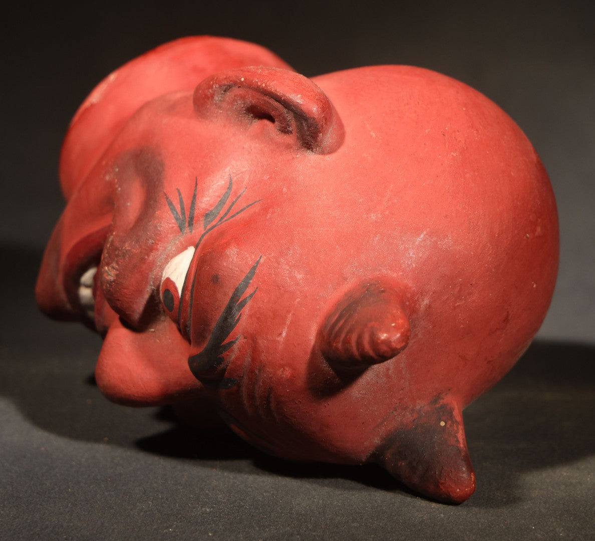 Vintage Fantasy Reproduction Papier Mache / Molded Paper Devil Head, Circa 1990s
