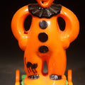Lot 046 - Vintage Plastic Halloween Clown Pull Toy Candy Container, Circa 1950s, Manufactured by Rosbro Plastics, Pawtucket, Rhode Island (Green Hat & Base), 6-1/8" H