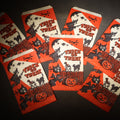 Lot 065 - Grouping of Seven Vintage Halloween "Trick or Treat" Paper Candy Bags with Witch, Ghost, Black Cats, Jack-O-Lantern, and Bats Graphics