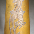 Lot 005 - Antique Heintz Art Metal Sterling Silver on Bronze Vase with Ivy Vine Design, 10" H