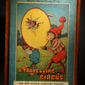 Lot 011 - Antique Dean & Son "A Travelling Circus" Double Dissected Puzzle, Dean's Merry Series No. 3, with Illustrated Story Booklet in Wooden Box, Made in England, 10-1/2" W