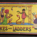 Lot 012 - Vintage Snakes and Ladders Board Game and Box, Spear's Games, Manufactured at the Spear Works, Bavaria, Designed in England, 12-1/2" L