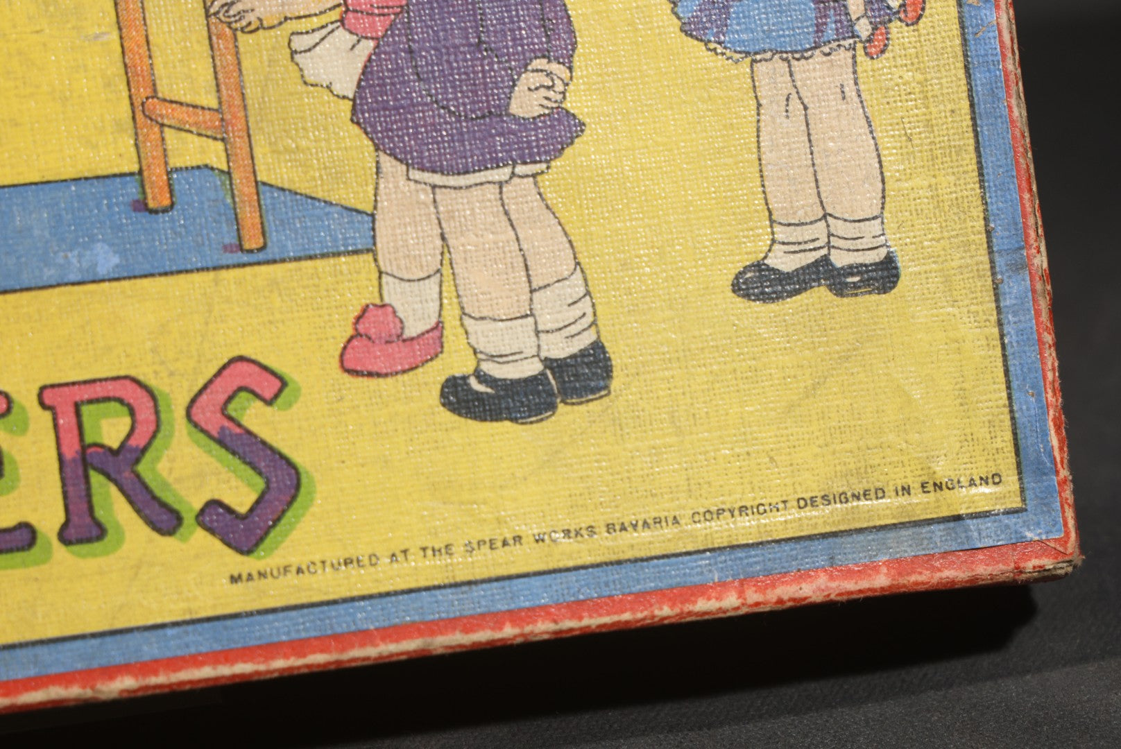 Vintage Snakes and Ladders Board Game and Box, Spear's Games, Manufactured at the Spear Works, Bavaria, Designed in England