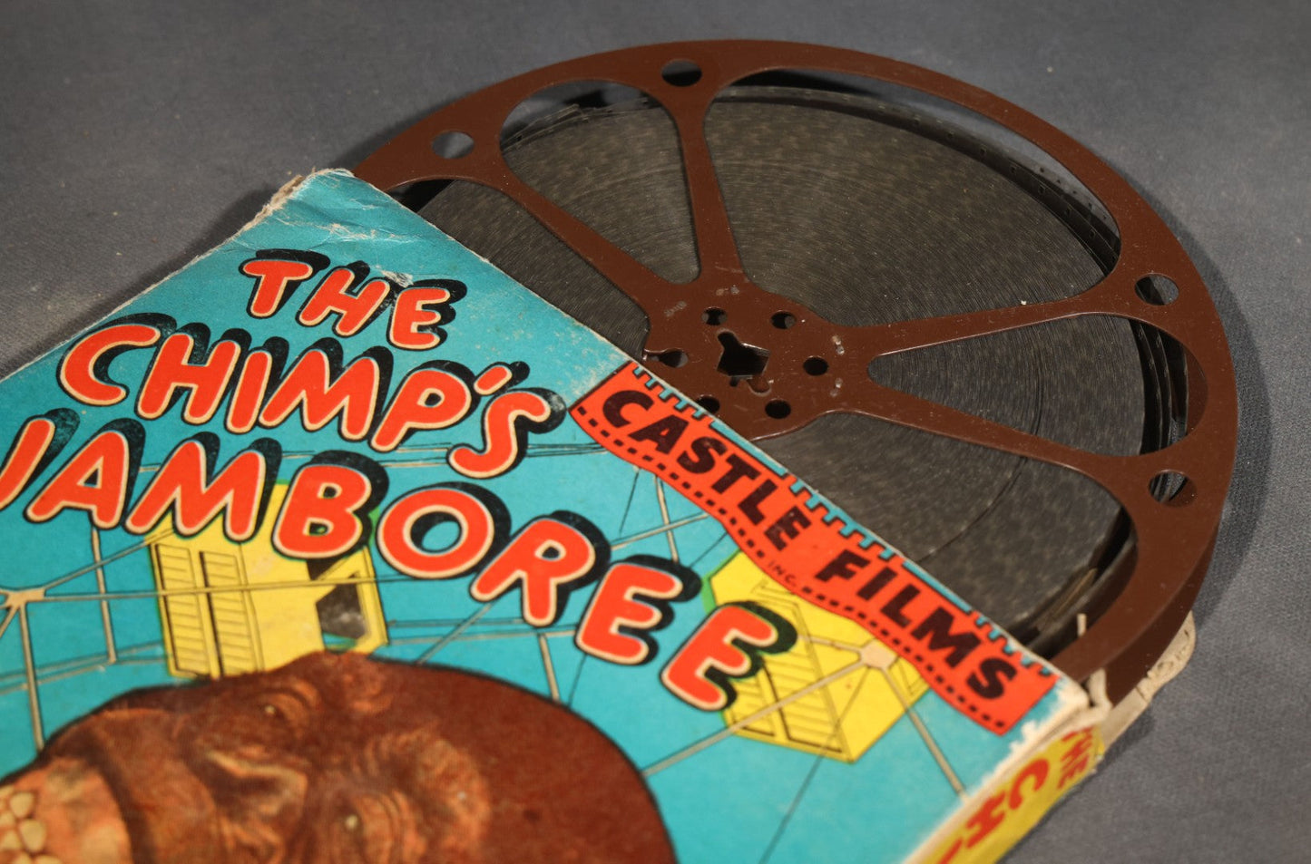 Vintage "The Chimp's Jamboree" 16mm Complete Edition Film Reel No. 614 by Castle Films Inc.