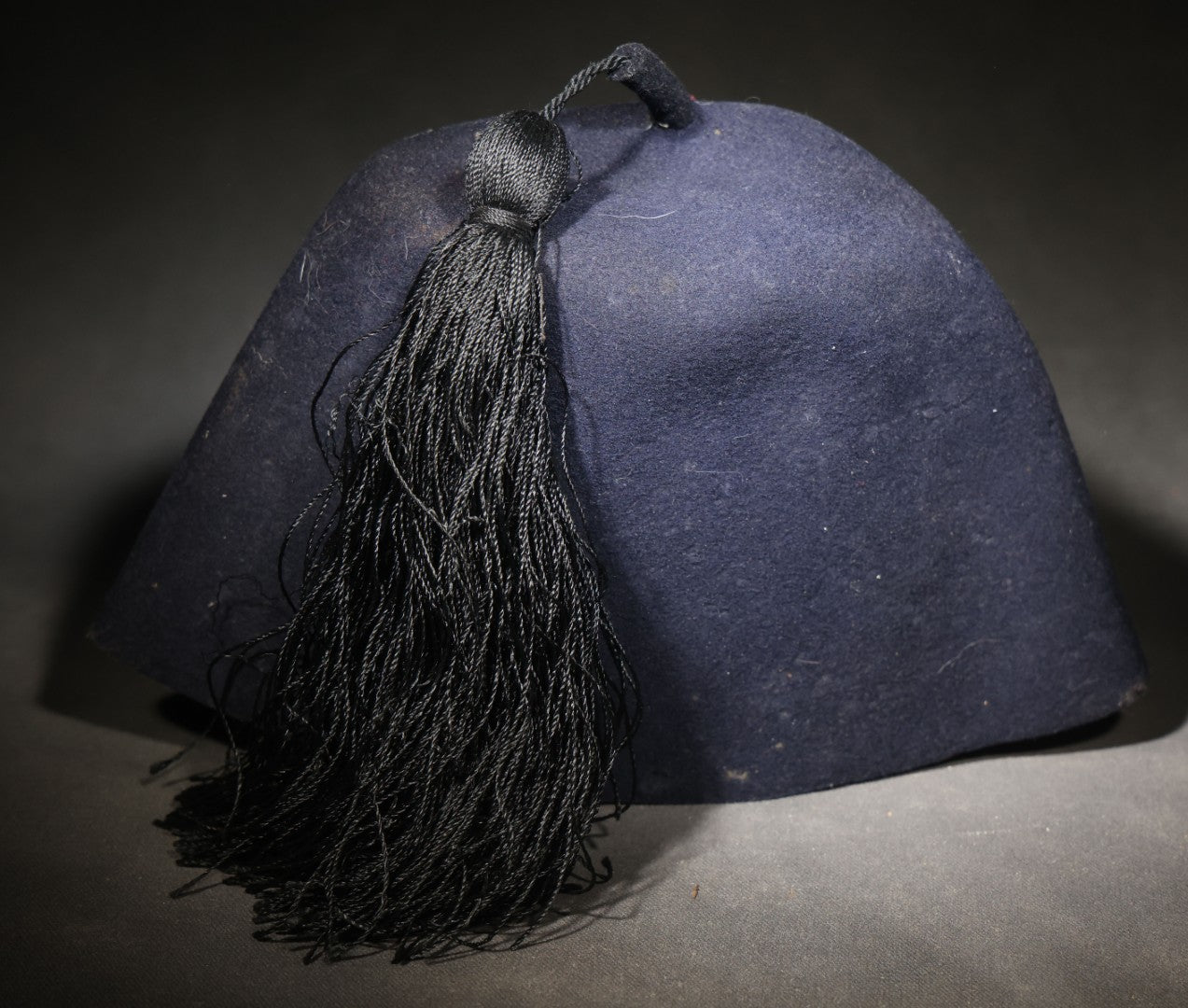 Vintage Dramatic Order Knights of Khorassan Official Fez, Hera Lodge 235, D.O.K.K. Crescent Moon and Tiger Emblem with Black Tassel