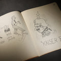 Lot 017 - Antique Sketchbook of Newspaper Comic Strip Character Drawings by Cartoonist Francis D. Alberti Including Mutt and Jeff, Toots and Casper, the Katzenjammer Kids, Hawkshaw the Detective, and Kaiser Bill